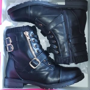 Black Pleather Booties